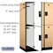 Salsbury Industries Wardrobe Locker, 45" W, 24" D, 76" H, (3) Wide, (6) Openings, Maple 22364MAP - alternate 3